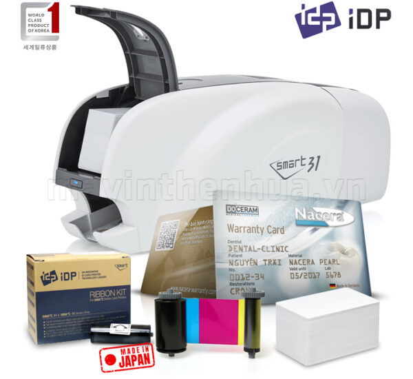 Máy in thẻ nhựa IDP SMART 31D in 02 mặt tự động