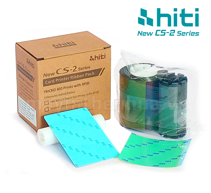 YMCKO_CS270e Ruy băng mực in màu YMCKO máy in thẻ nhựa HiTi CS270e