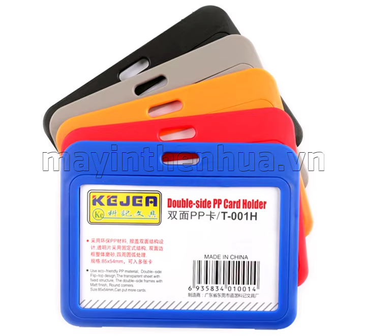T-001H-color Bảng tên nhựa ngang KEJEA T-001H (nắp gập)